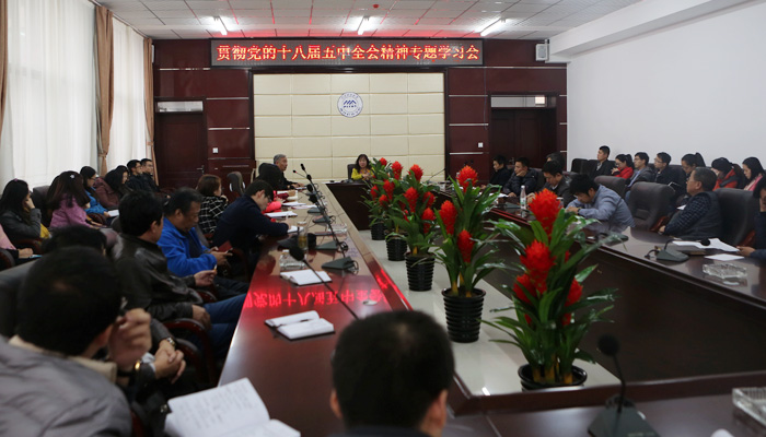 我院召开学习贯彻十八届五中全会精神专题会议 我院召开学习贯彻十八届五中全会精神专题会议